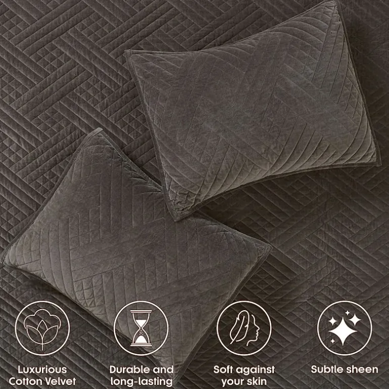SUPERIOR® Karina Cotton Velvet Geometric Glam Quilt