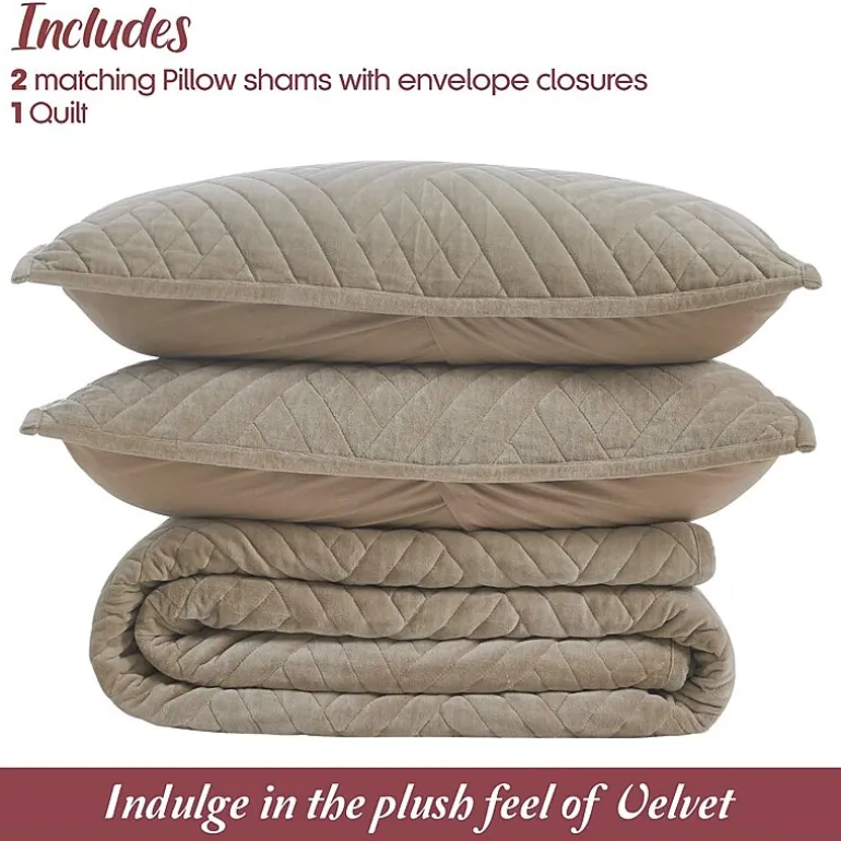 SUPERIOR® Karina Cotton Velvet Geometric Glam Quilt