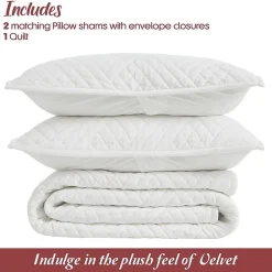 SUPERIOR® Karina Cotton Velvet Geometric Glam Quilt