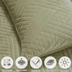 SUPERIOR® Karina Cotton Velvet Geometric Glam Quilt