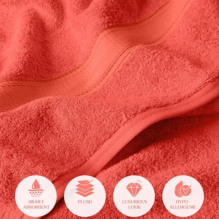 SUPERIOR® Madeline Collection | Plush Egyptian Cotton 6-pc. Quick Dry Solid Bath Towel Set
