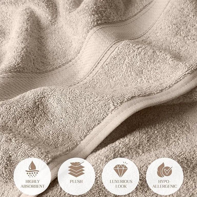 SUPERIOR® Madeline Collection | Plush Egyptian Cotton 6-pc. Quick Dry Solid Bath Towel Set