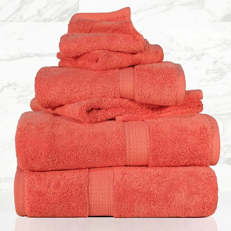 SUPERIOR® Madeline Collection | Plush Egyptian Cotton 6-pc. Quick Dry Solid Bath Towel Set