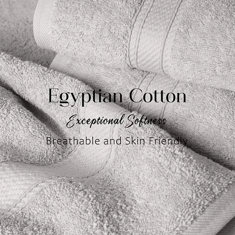 SUPERIOR® Madeline Collection | Plush Egyptian Cotton 6-pc. Quick Dry Solid Bath Towel Set
