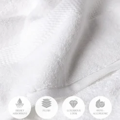 SUPERIOR® Madeline Collection | Plush Egyptian Cotton 6-pc. Quick Dry Solid Bath Towel Set