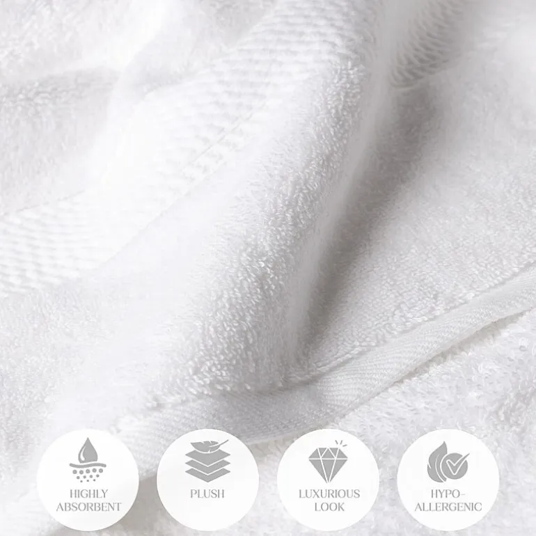 SUPERIOR® Madeline Collection | Plush Egyptian Cotton 6-pc. Quick Dry Solid Bath Towel Set