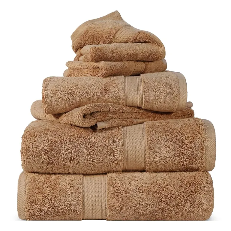 SUPERIOR® Madeline Collection | Plush Egyptian Cotton 6-pc. Quick Dry Solid Bath Towel Set