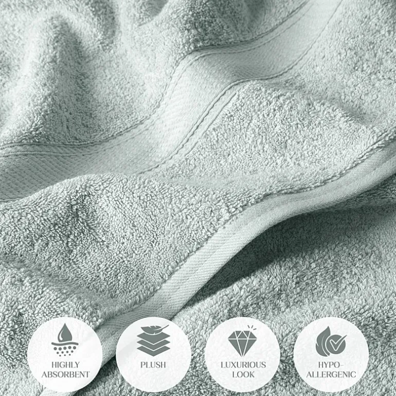 SUPERIOR® Madeline Collection | Plush Egyptian Cotton 6-pc. Quick Dry Solid Bath Towel Set