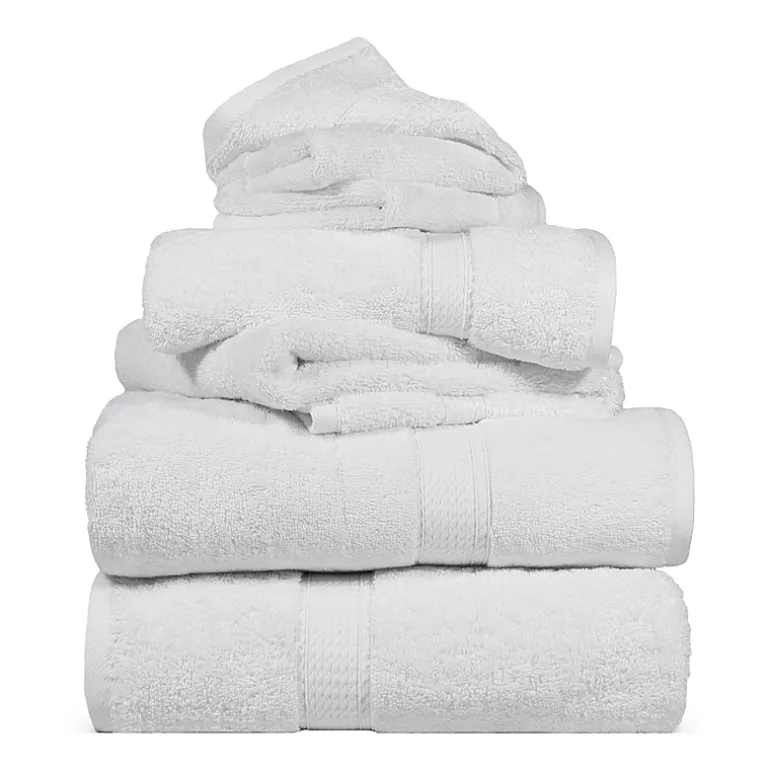 SUPERIOR® Madeline Collection | Plush Egyptian Cotton 6-pc. Quick Dry Solid Bath Towel Set