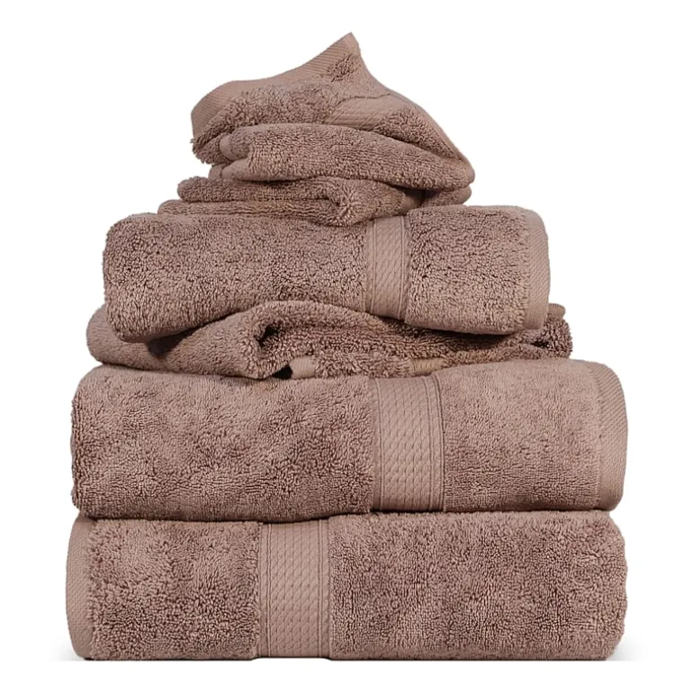 SUPERIOR® Madeline Collection | Plush Egyptian Cotton 6-pc. Quick Dry Solid Bath Towel Set
