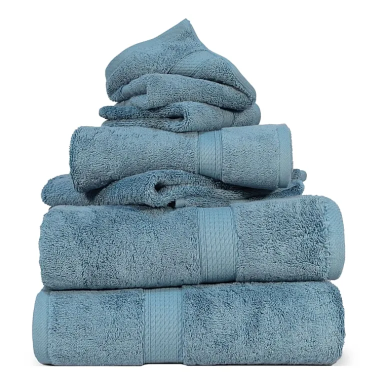 SUPERIOR® Madeline Collection | Plush Egyptian Cotton 6-pc. Quick Dry Solid Bath Towel Set