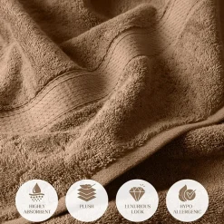 SUPERIOR® Madeline Collection | Plush Egyptian Cotton 6-pc. Quick Dry Solid Bath Towel Set