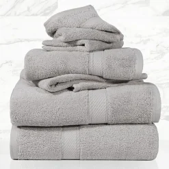 SUPERIOR® Madeline Collection | Plush Egyptian Cotton 6-pc. Quick Dry Solid Bath Towel Set