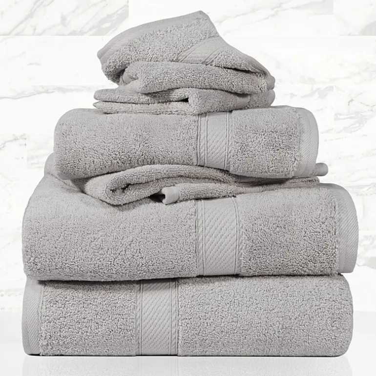 SUPERIOR® Madeline Collection | Plush Egyptian Cotton 6-pc. Quick Dry Solid Bath Towel Set
