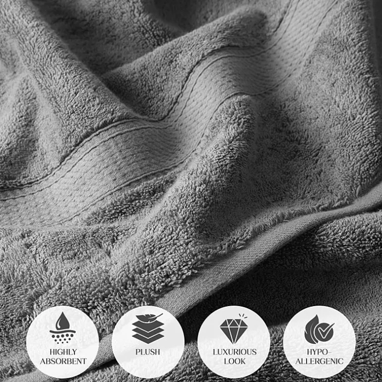 SUPERIOR® Madeline Collection | Plush Egyptian Cotton 6-pc. Quick Dry Solid Bath Towel Set