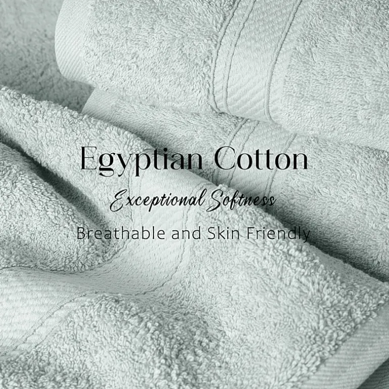SUPERIOR® Madeline Collection | Plush Egyptian Cotton 6-pc. Quick Dry Solid Bath Towel Set