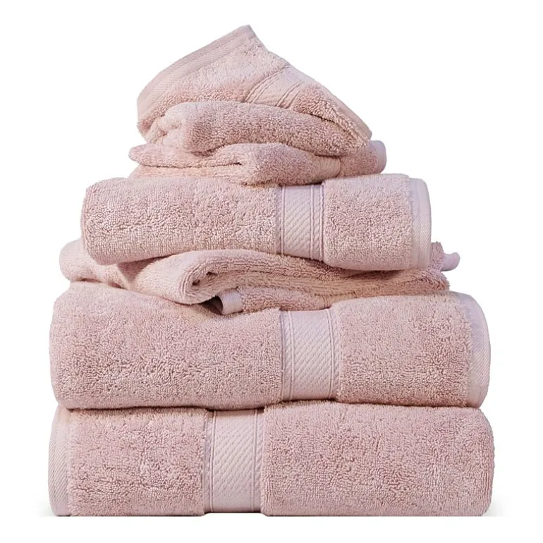 SUPERIOR® Madeline Collection | Plush Egyptian Cotton 6-pc. Quick Dry Solid Bath Towel Set