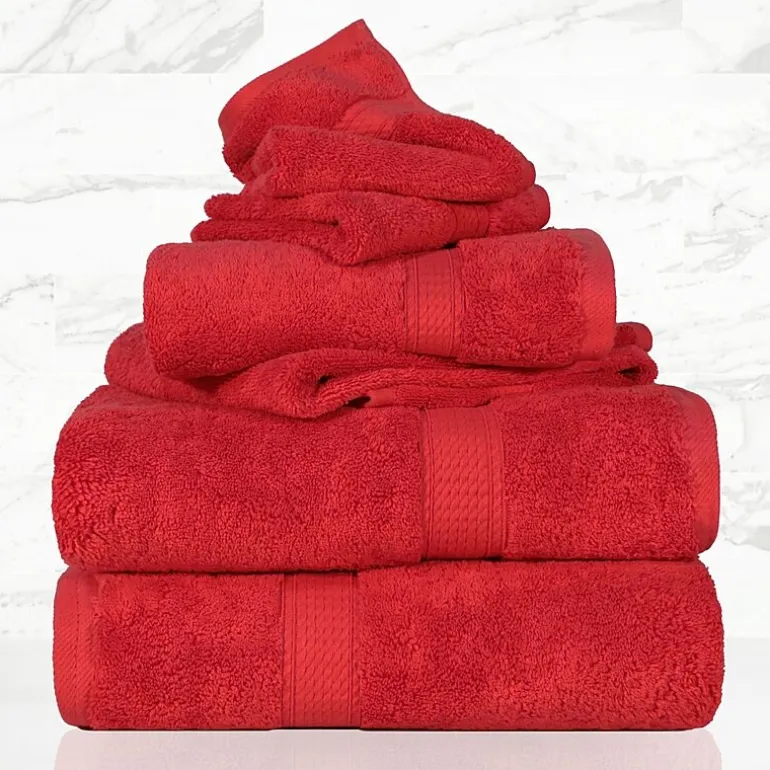 SUPERIOR® Madeline Collection | Plush Egyptian Cotton 6-pc. Quick Dry Solid Bath Towel Set