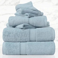SUPERIOR® Madeline Collection | Plush Egyptian Cotton 6-pc. Quick Dry Solid Bath Towel Set
