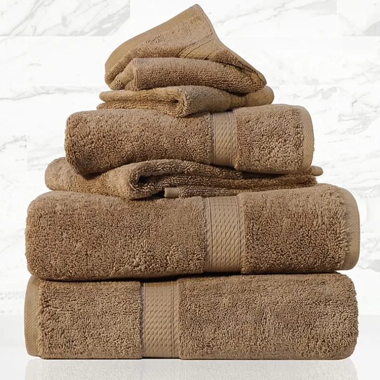 SUPERIOR® Madeline Collection | Plush Egyptian Cotton 6-pc. Quick Dry Solid Bath Towel Set