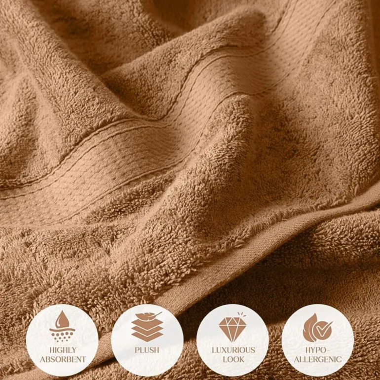 SUPERIOR® Madeline Collection | Plush Egyptian Cotton 6-pc. Quick Dry Solid Bath Towel Set