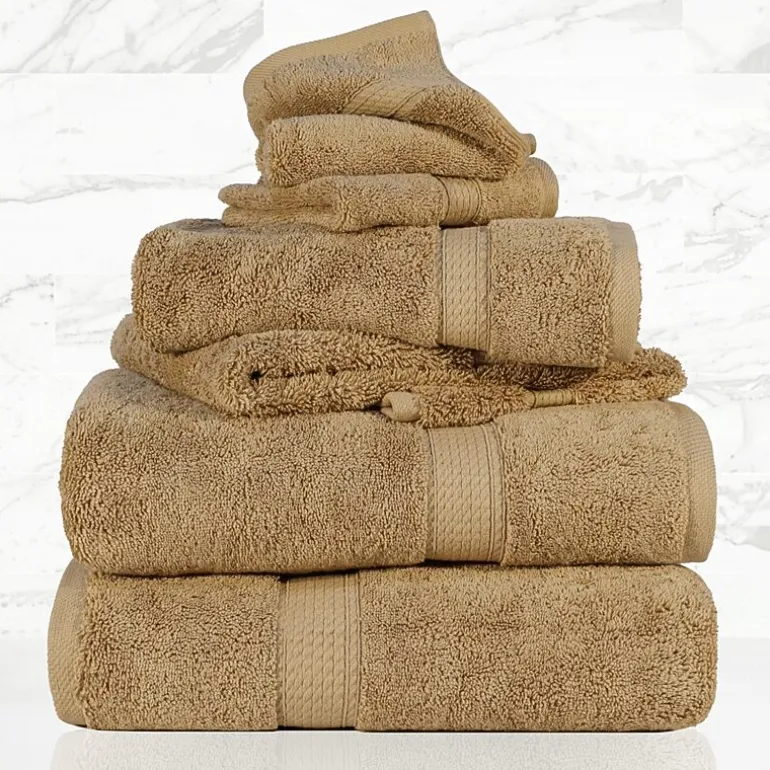 SUPERIOR® Madeline Collection | Plush Egyptian Cotton 6-pc. Quick Dry Solid Bath Towel Set