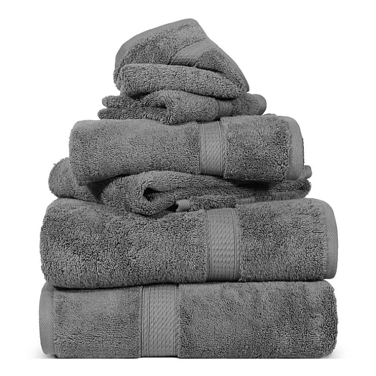 SUPERIOR® Madeline Collection | Plush Egyptian Cotton 6-pc. Quick Dry Solid Bath Towel Set