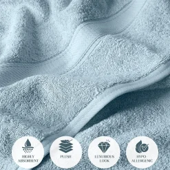 SUPERIOR® Madeline Collection | Plush Egyptian Cotton 6-pc. Quick Dry Solid Bath Towel Set