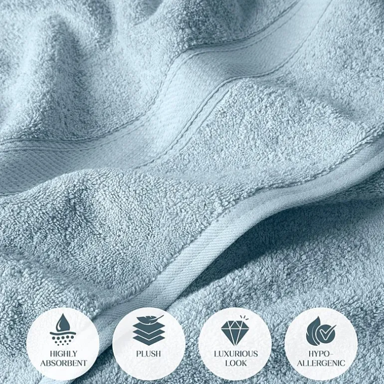 SUPERIOR® Madeline Collection | Plush Egyptian Cotton 6-pc. Quick Dry Solid Bath Towel Set