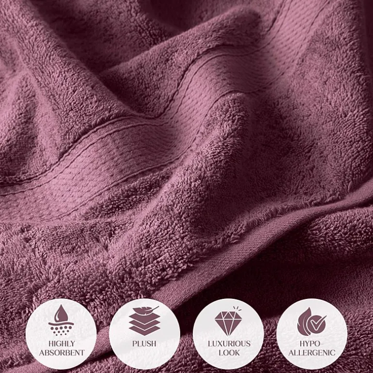 SUPERIOR® Madeline Collection | Plush Egyptian Cotton 6-pc. Quick Dry Solid Bath Towel Set