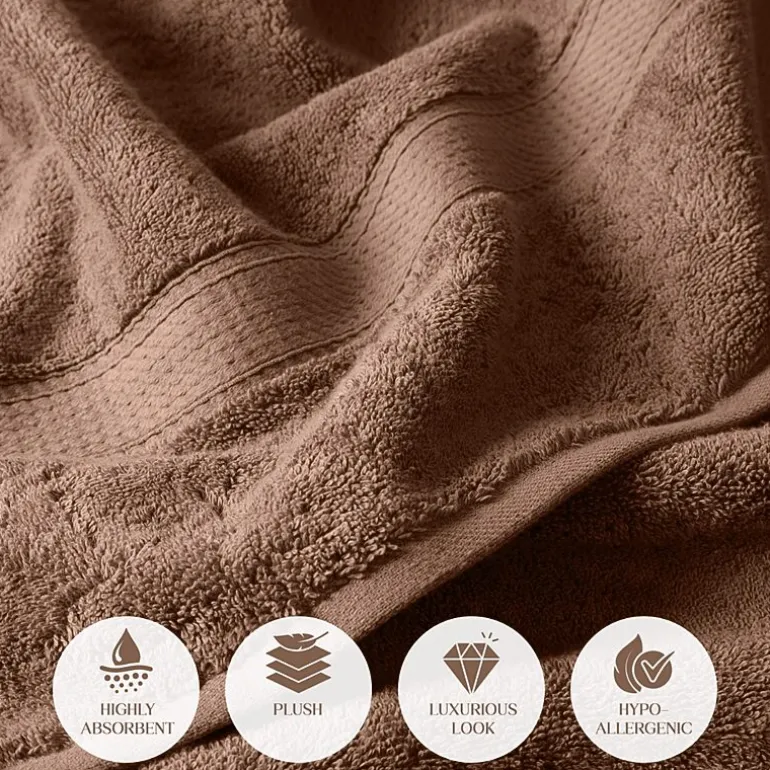 SUPERIOR® Madeline Collection | Plush Egyptian Cotton 6-pc. Quick Dry Solid Bath Towel Set
