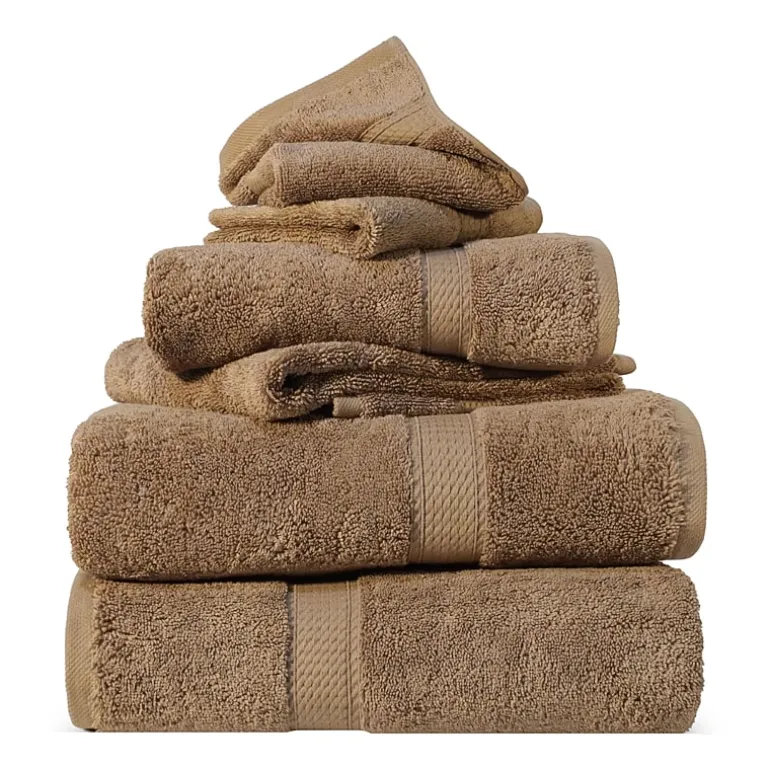 SUPERIOR® Madeline Collection | Plush Egyptian Cotton 6-pc. Quick Dry Solid Bath Towel Set