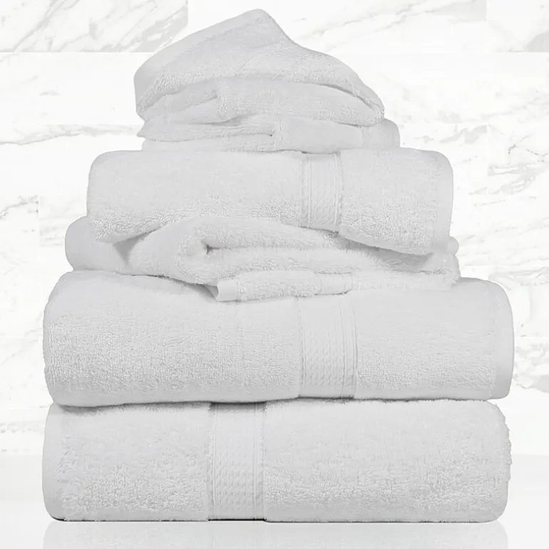 SUPERIOR® Madeline Collection | Plush Egyptian Cotton 6-pc. Quick Dry Solid Bath Towel Set