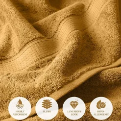 SUPERIOR® Madeline Collection | Plush Egyptian Cotton 6-pc. Quick Dry Solid Bath Towel Set