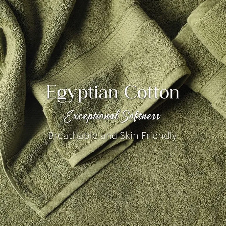 SUPERIOR® Madeline Collection | Plush Egyptian Cotton 6-pc. Quick Dry Solid Bath Towel Set