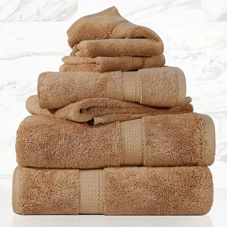 SUPERIOR® Madeline Collection | Plush Egyptian Cotton 6-pc. Quick Dry Solid Bath Towel Set