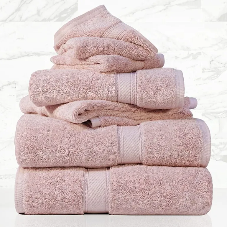 SUPERIOR® Madeline Collection | Plush Egyptian Cotton 6-pc. Quick Dry Solid Bath Towel Set