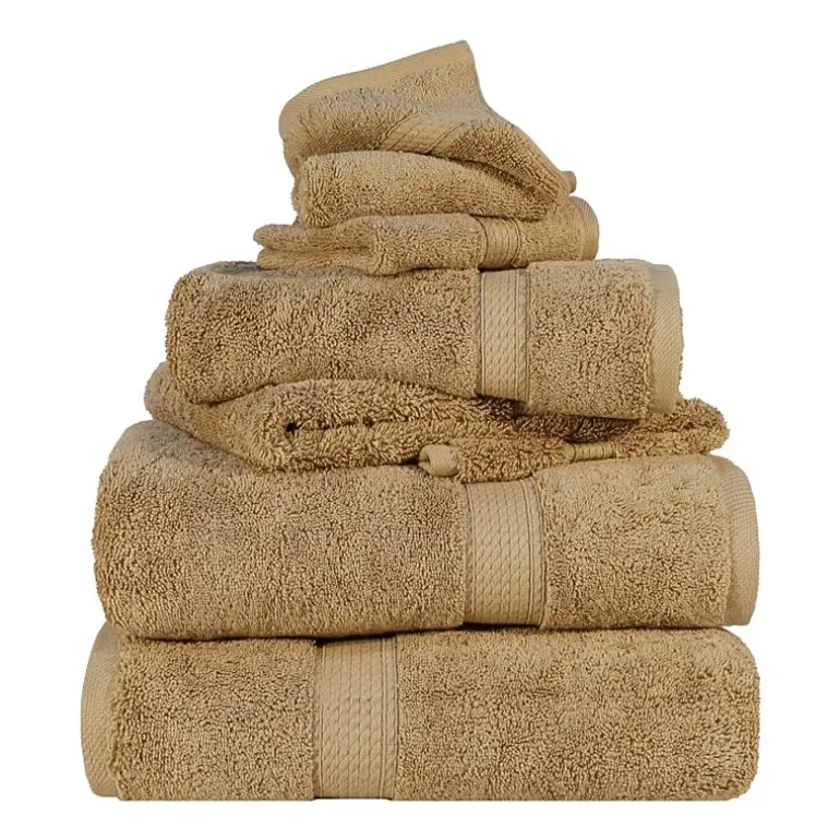 SUPERIOR® Madeline Collection | Plush Egyptian Cotton 6-pc. Quick Dry Solid Bath Towel Set