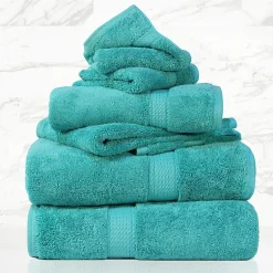 SUPERIOR® Madeline Collection | Plush Egyptian Cotton 6-pc. Quick Dry Solid Bath Towel Set