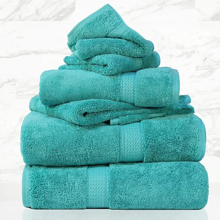 SUPERIOR® Madeline Collection | Plush Egyptian Cotton 6-pc. Quick Dry Solid Bath Towel Set