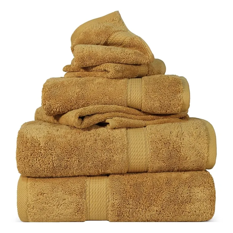 SUPERIOR® Madeline Collection | Plush Egyptian Cotton 6-pc. Quick Dry Solid Bath Towel Set