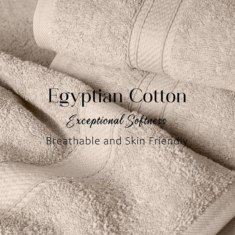 SUPERIOR® Madeline Collection | Plush Egyptian Cotton 6-pc. Quick Dry Solid Bath Towel Set