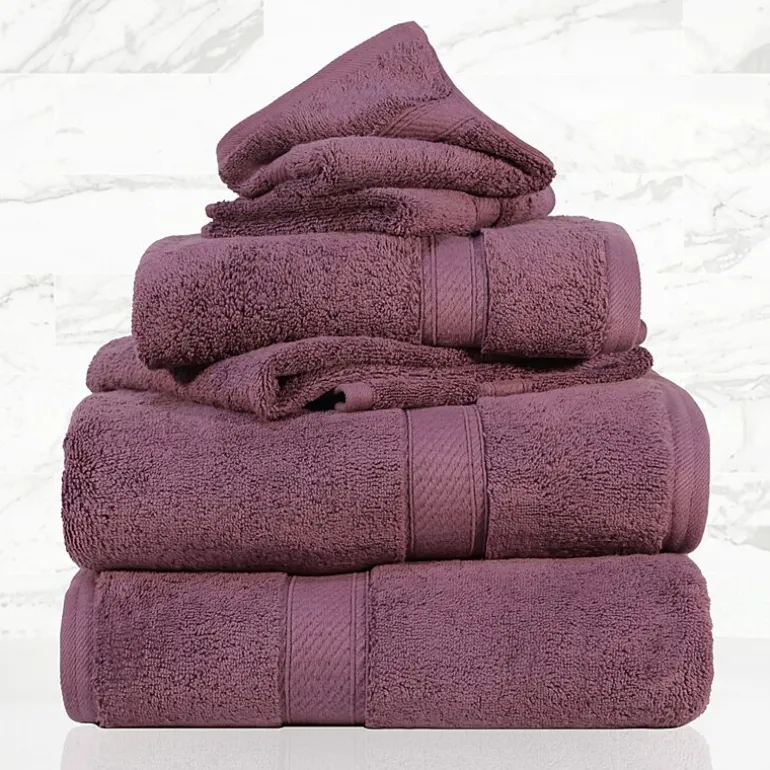 SUPERIOR® Madeline Collection | Plush Egyptian Cotton 6-pc. Quick Dry Solid Bath Towel Set