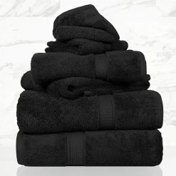 SUPERIOR® Madeline Collection | Plush Egyptian Cotton 6-pc. Quick Dry Solid Bath Towel Set