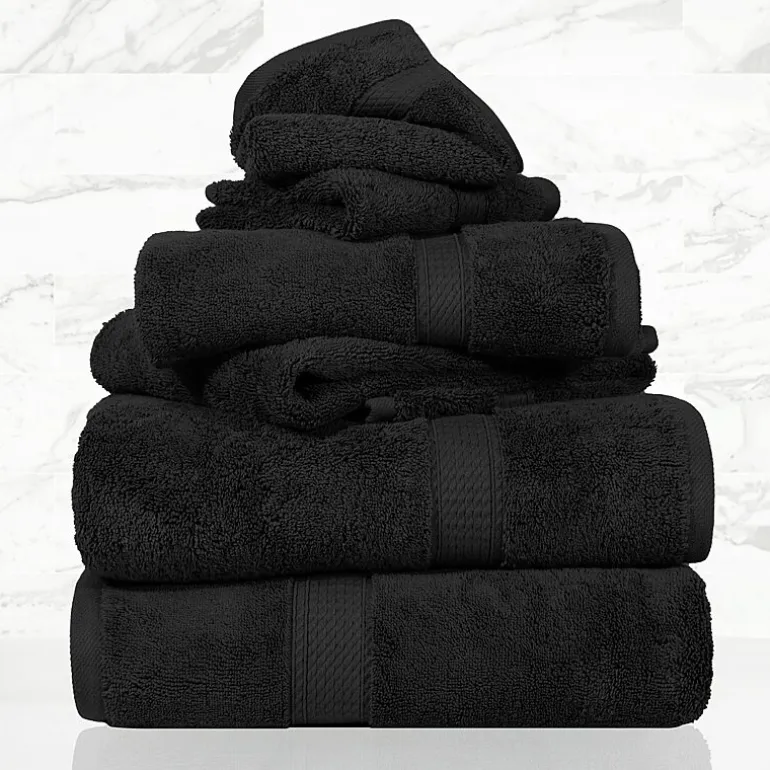 SUPERIOR® Madeline Collection | Plush Egyptian Cotton 6-pc. Quick Dry Solid Bath Towel Set