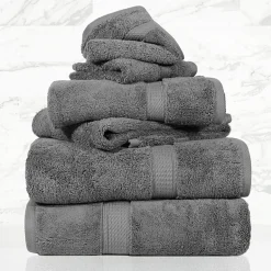 SUPERIOR® Madeline Collection | Plush Egyptian Cotton 6-pc. Quick Dry Solid Bath Towel Set