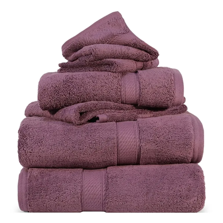 SUPERIOR® Madeline Collection | Plush Egyptian Cotton 6-pc. Quick Dry Solid Bath Towel Set