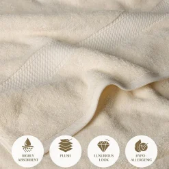 SUPERIOR® Madeline Collection | Plush Egyptian Cotton 6-pc. Quick Dry Solid Bath Towel Set