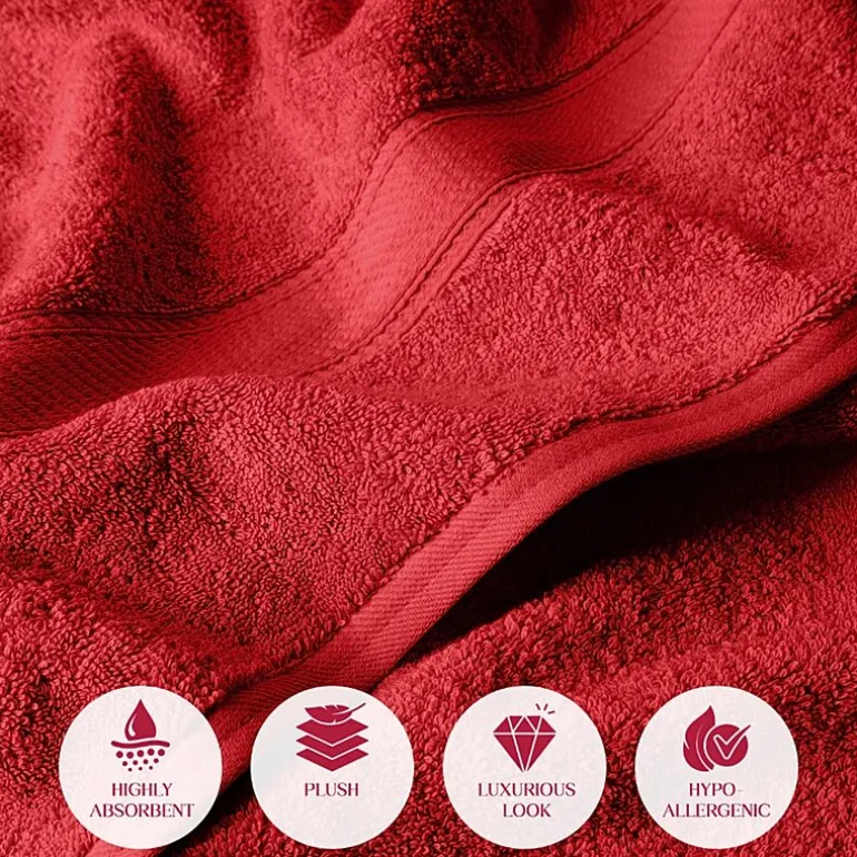 SUPERIOR® Madeline Collection | Plush Egyptian Cotton 6-pc. Quick Dry Solid Bath Towel Set