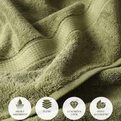 SUPERIOR® Madeline Collection | Plush Egyptian Cotton 6-pc. Quick Dry Solid Bath Towel Set
